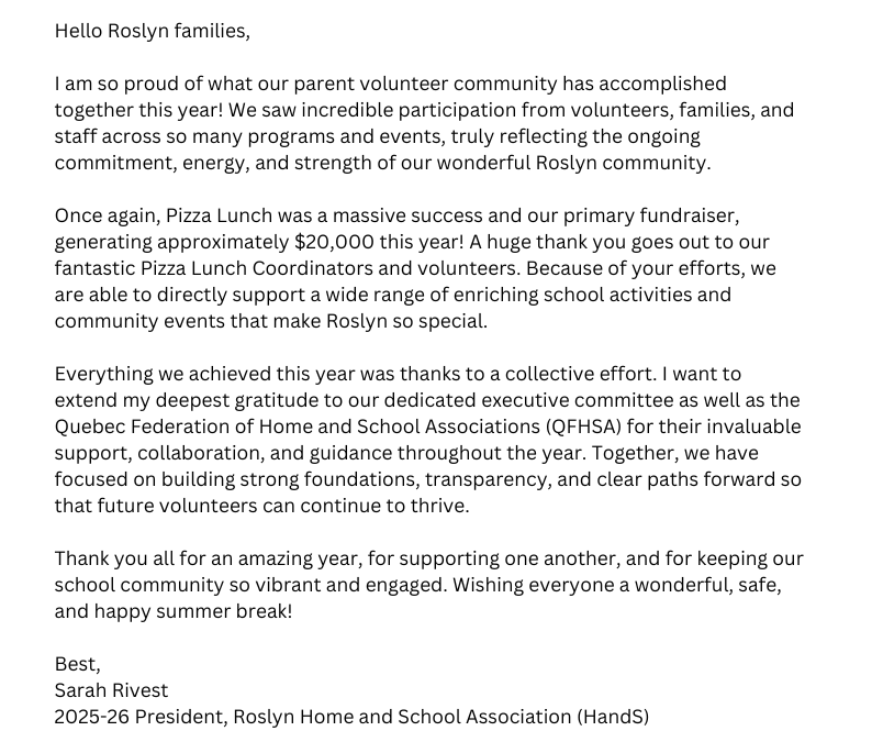 HandS June 2026 Newsletter